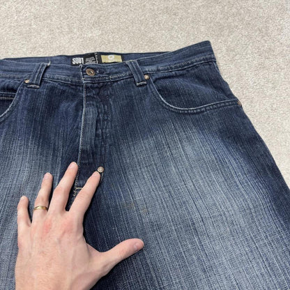 Baggy Southpole denim shorts y2k blue