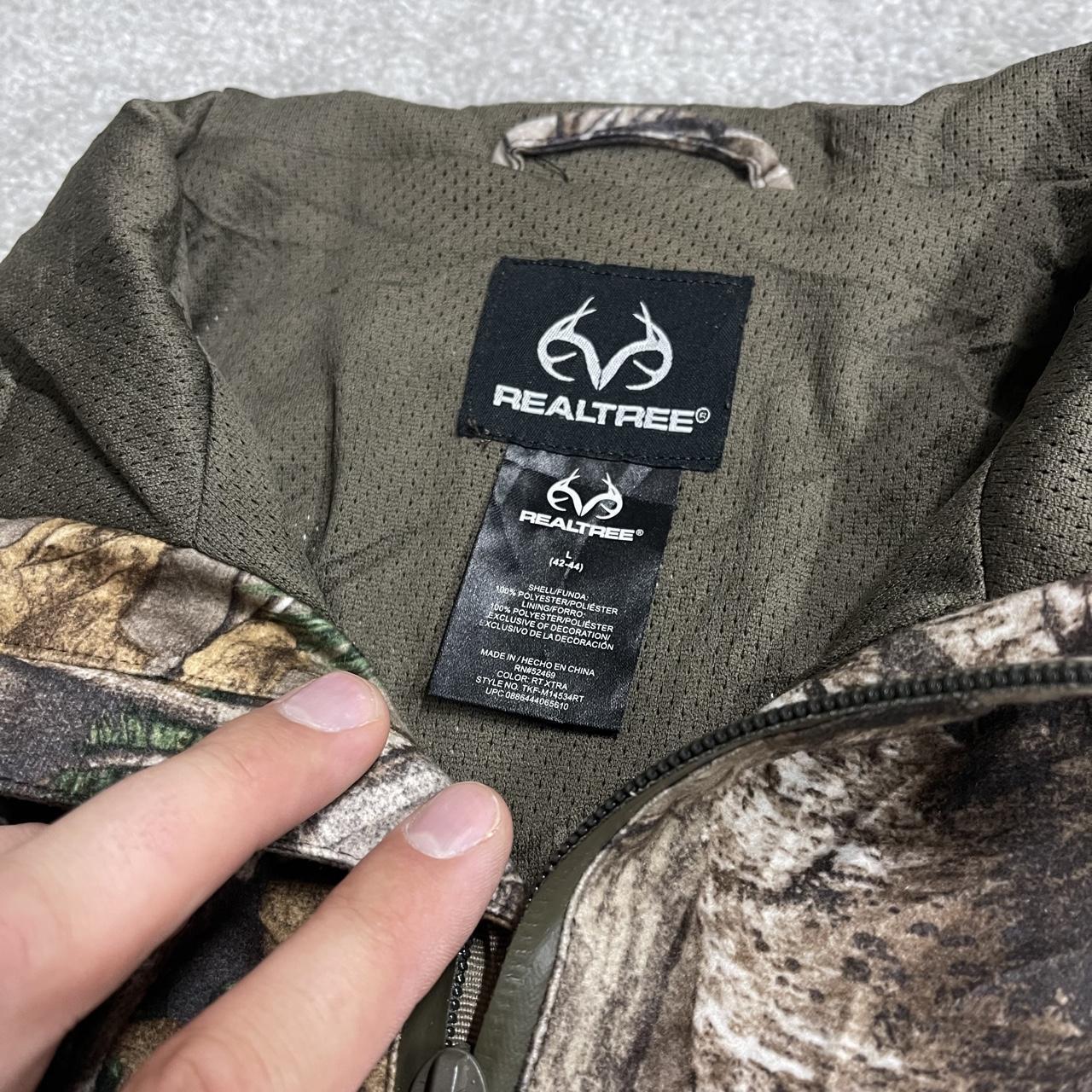 Realtree camo windbreaker fleece jacket khaki Pullover y2k technical adjustable camouflage coat