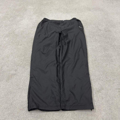 FILA baggy tracksuit bottoms y2k black Loose lined embroidered drawstring track pants