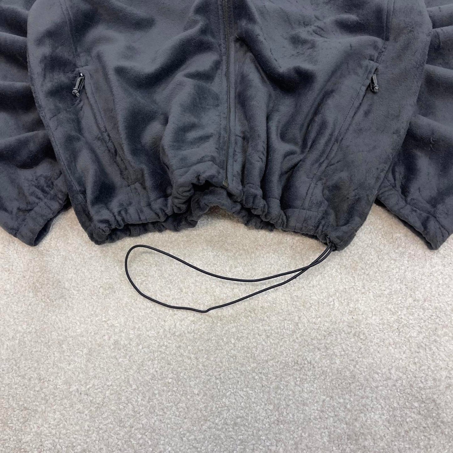 Grey Columbia technical zip up fleece Large y2k style autumn adjustable waist