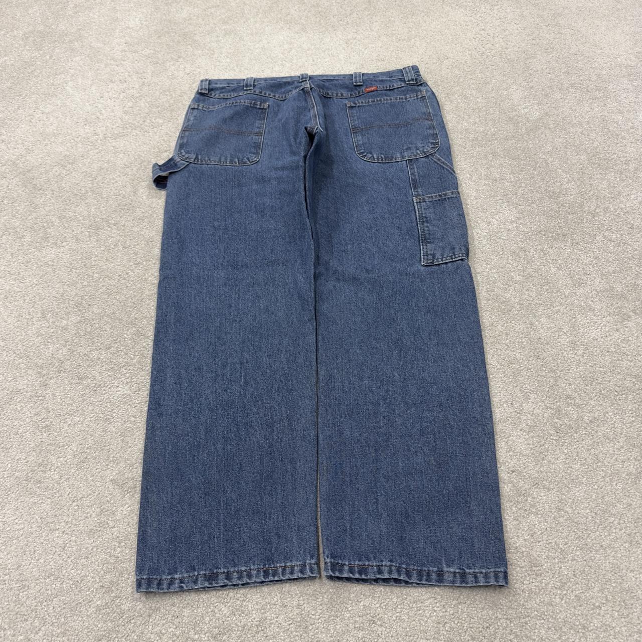 Wrangler carpenter jeans y2k blue denim Loose straight leg skater 2000s style cargo pants