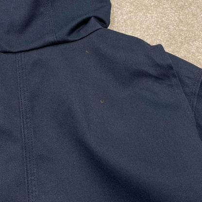 90s Carhartt hooded active jacket Medium navy bomber style American workwear coat