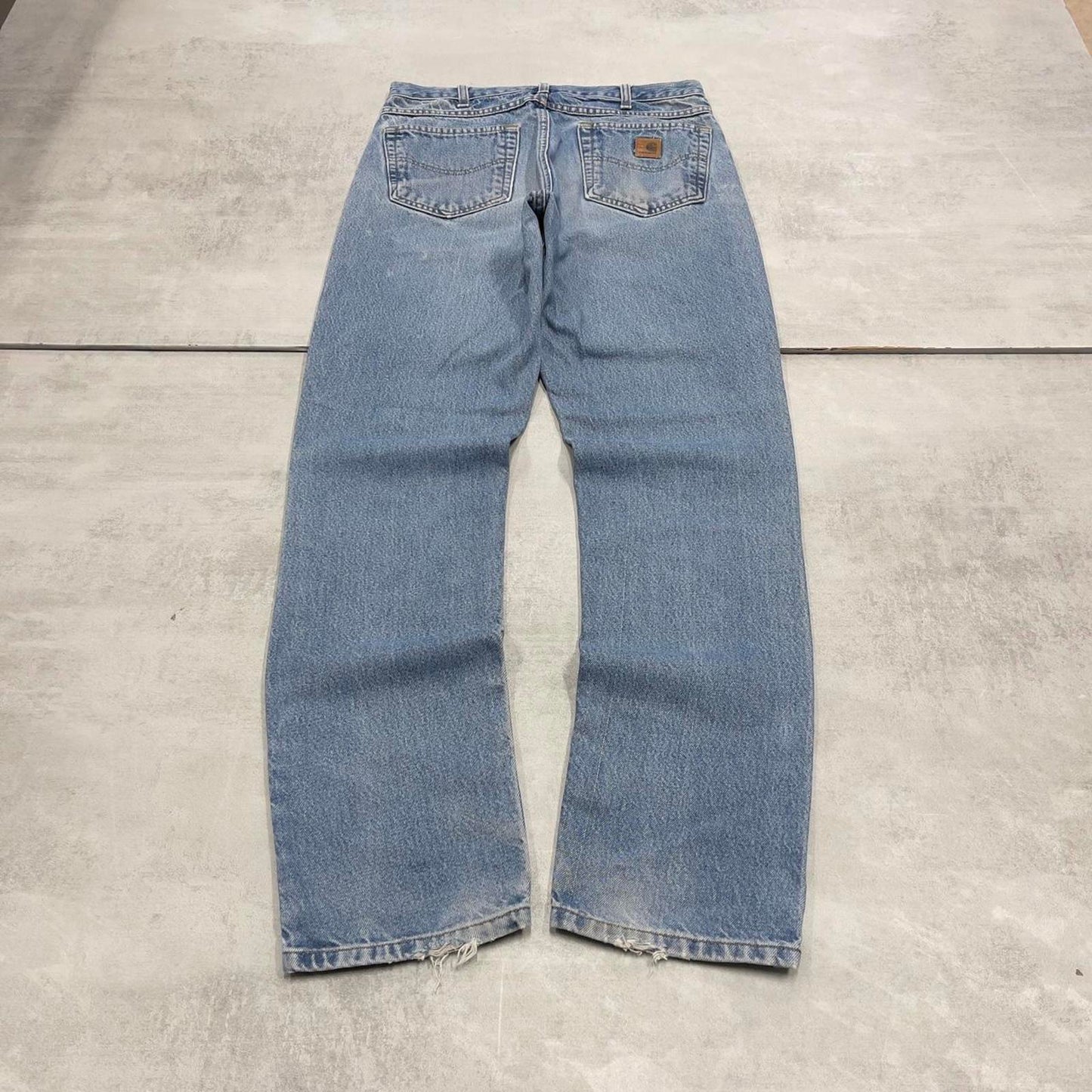 Blue vintage Carhartt jeans W32L34 90s skater style thick denim 5 pocket pants