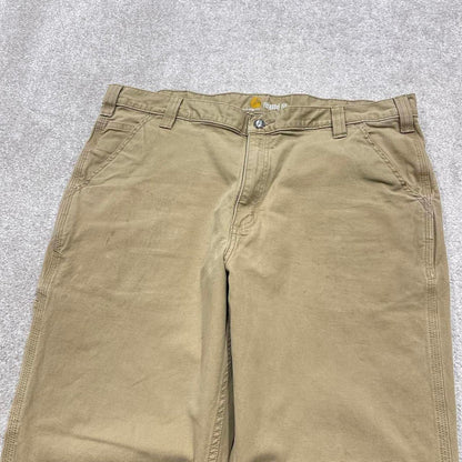 Y2K Carhartt carpenter pants beige Loose relaxed fit skate style workwear cargo pants