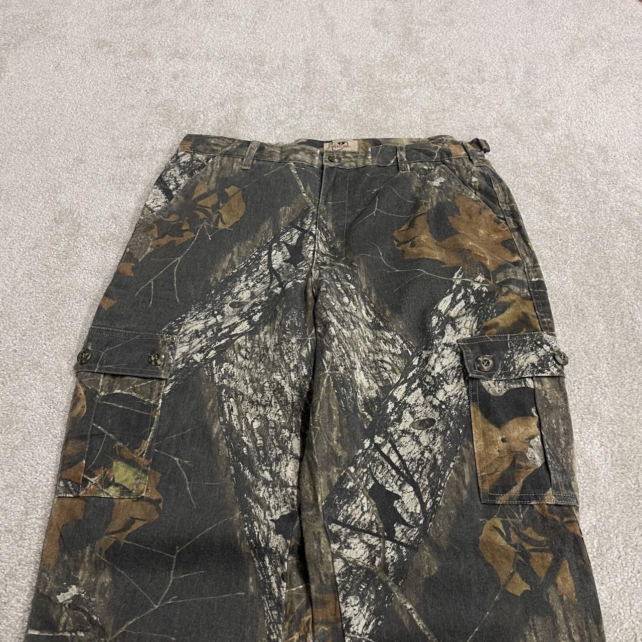 Cabela’s camo cargo pants y2k utility khaki Loose Mossy Oak camouflage hunting cargos