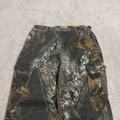 Cabela’s camo cargo pants y2k utility khaki Loose Mossy Oak camouflage hunting cargos