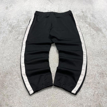 Black Nike trackies XL y2k style joggers print Swoosh logo gym wear track pants