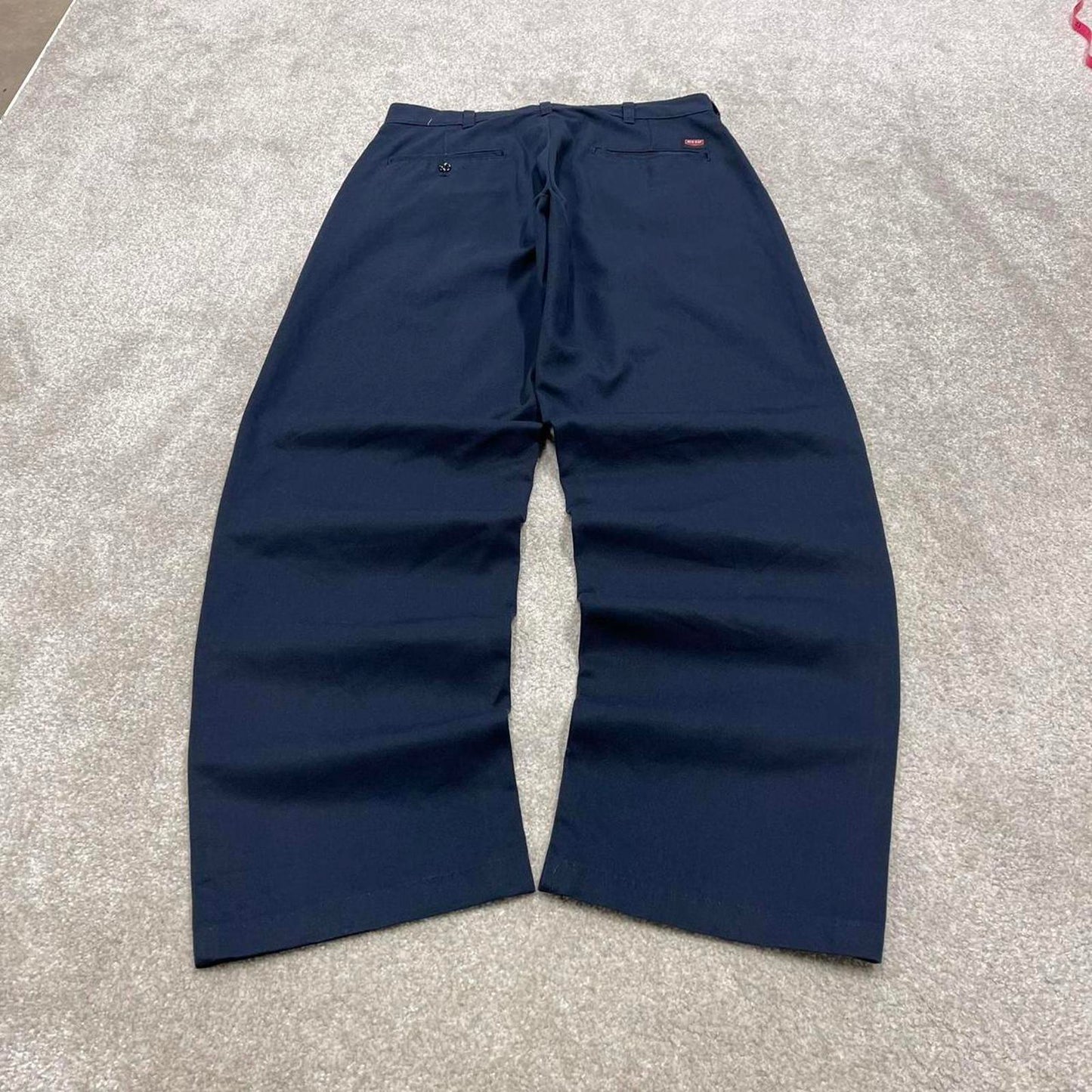 Navy Red Kap pants W30L32 loose y2k chino style skate trousers patch logo