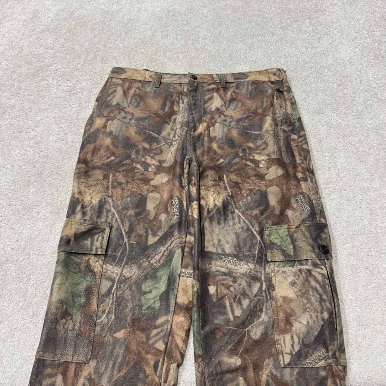 Y2K fleece camo cargo pants khaki Straight fleece whitewater outdoors camouflage utility trousers