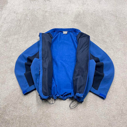 00s Columbia technical windbreaker jacket men's blue y2k style soft shell adjustable autumn
