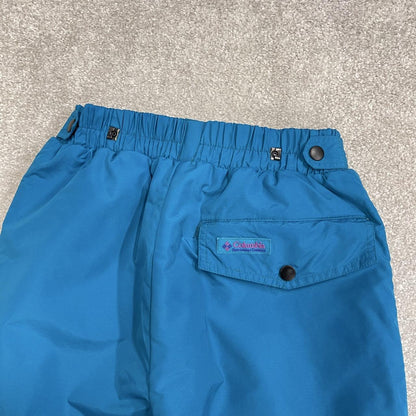 Columbia waterproof pants women's y2k blue insulated technical snow trousers