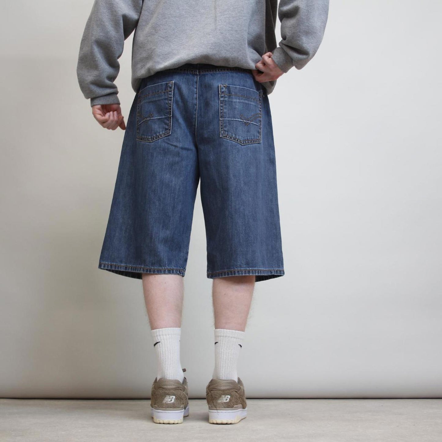 Baggy Ecko Unltd shorts W34 loose denim skater style shorts stitch detailing