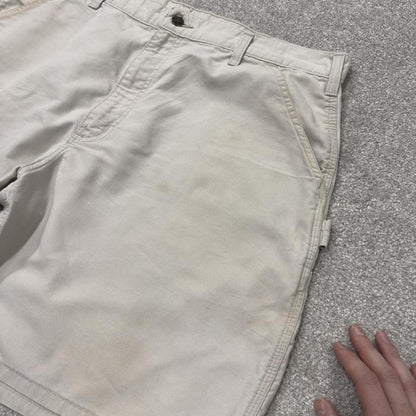Carhartt carpenter shorts loose workwear beige Canvasy original fit skate style shorts