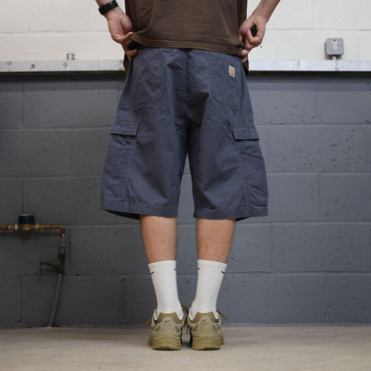 Carhartt cargo shorts carpenter y2k grey navy Thick canvas skater style workwear cargos