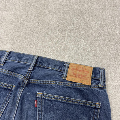 Levi’s 505 jeans Y2K blue denim Levi’s loose straight leg 2000s style pants red tab logo