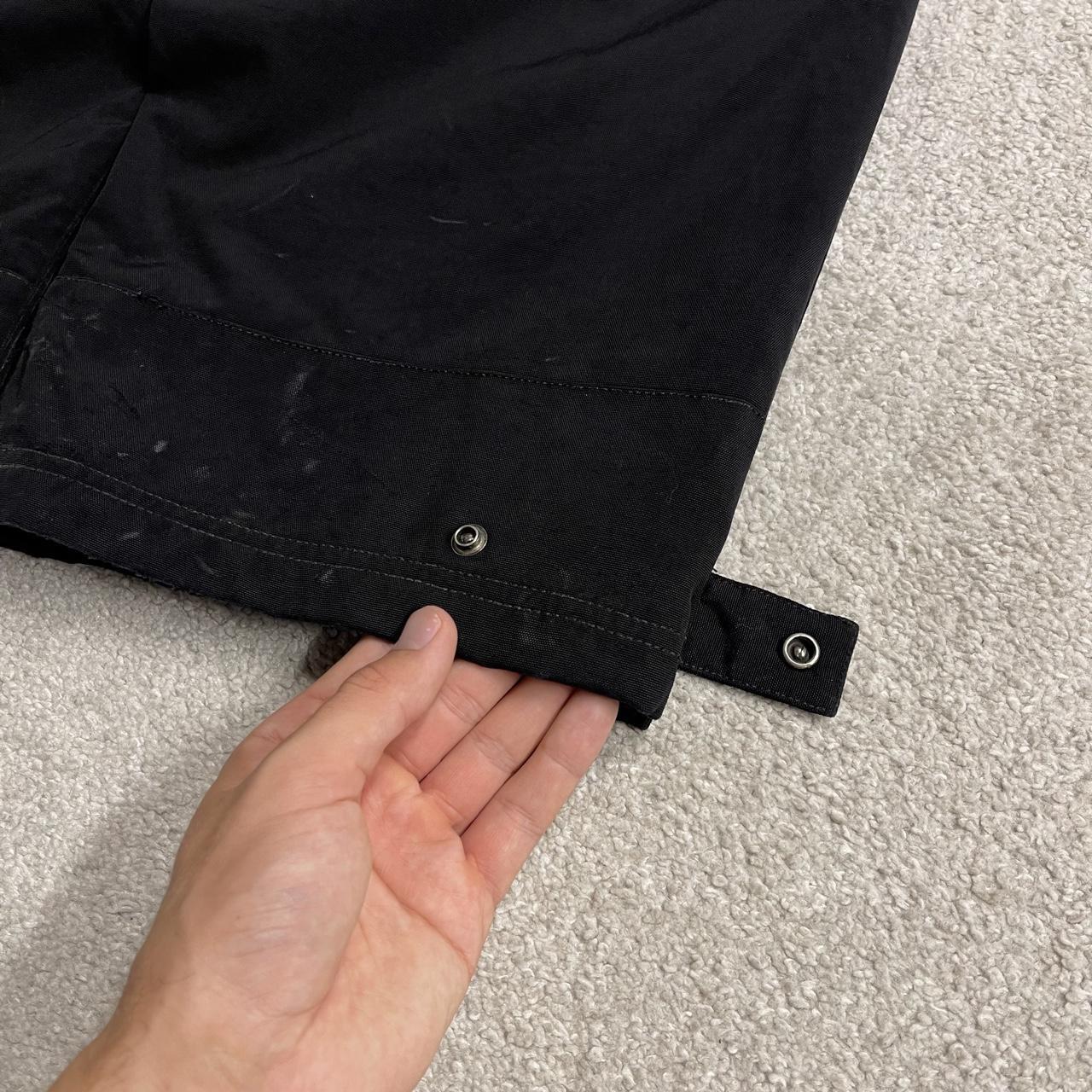 Carhartt baggy waterproof bottoms black Wide leg mesh lined waterproof technical trousers
