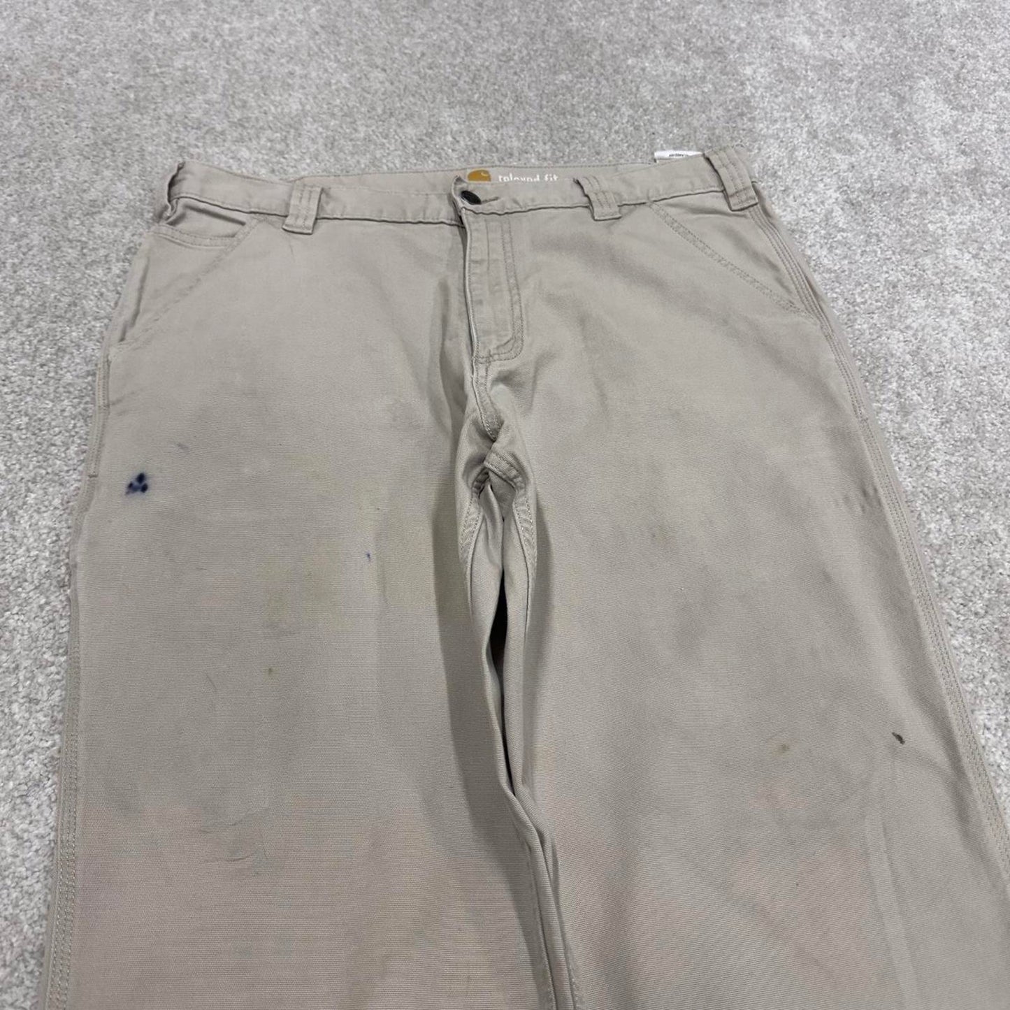 Carhartt carpenter skater pants W35L30 beige relaxed 90s style cargos