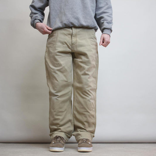 Carhartt carpenter pants W38 L32 beige relaxed fit skater style cargos