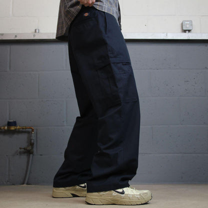 Dickies baggy cargo pants y2k navy W34L30 wide leg Loose fit skater surf pants