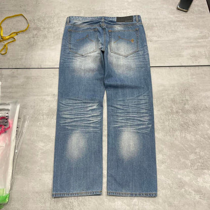 Blue embroidered Rocawear jeans W36L32 y2k style denim rap skate