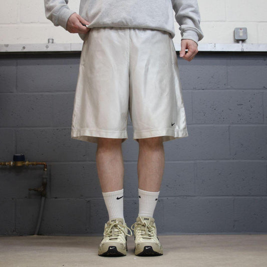 Nike Basketball sports shorts y2k white silver Casual style comfy loose floaty summer gym shorts