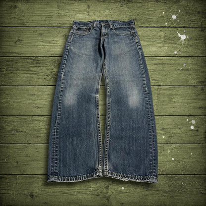 Levi's 505 straight fit jeans y2k blue Regular straight leg denim pants red tab logo