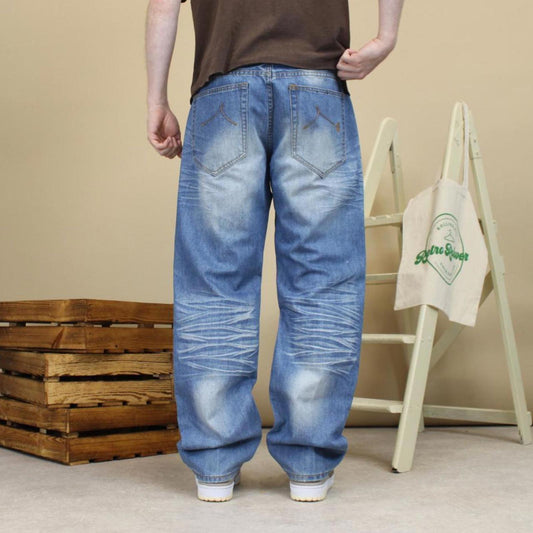 Blue embroidered Rocawear jeans W36L32 y2k style denim rap skate