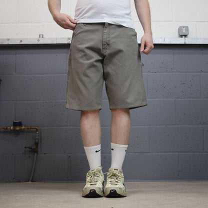Rustler carpenter shorts khaki grey Loose skater style summer festival cargo jorts