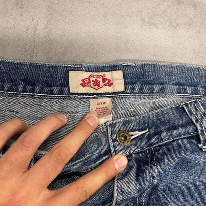Extra baggy blue PJ Mark jeans W36L32 y2k style wide loose wide leg denim skate pants