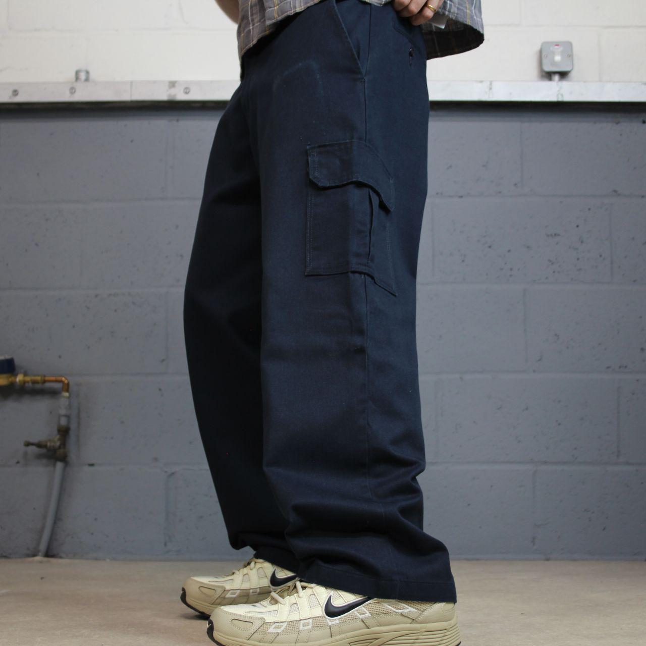 Dickies cargo pants y2k relaxed navy Loose leg twill chino style utility workwear pants