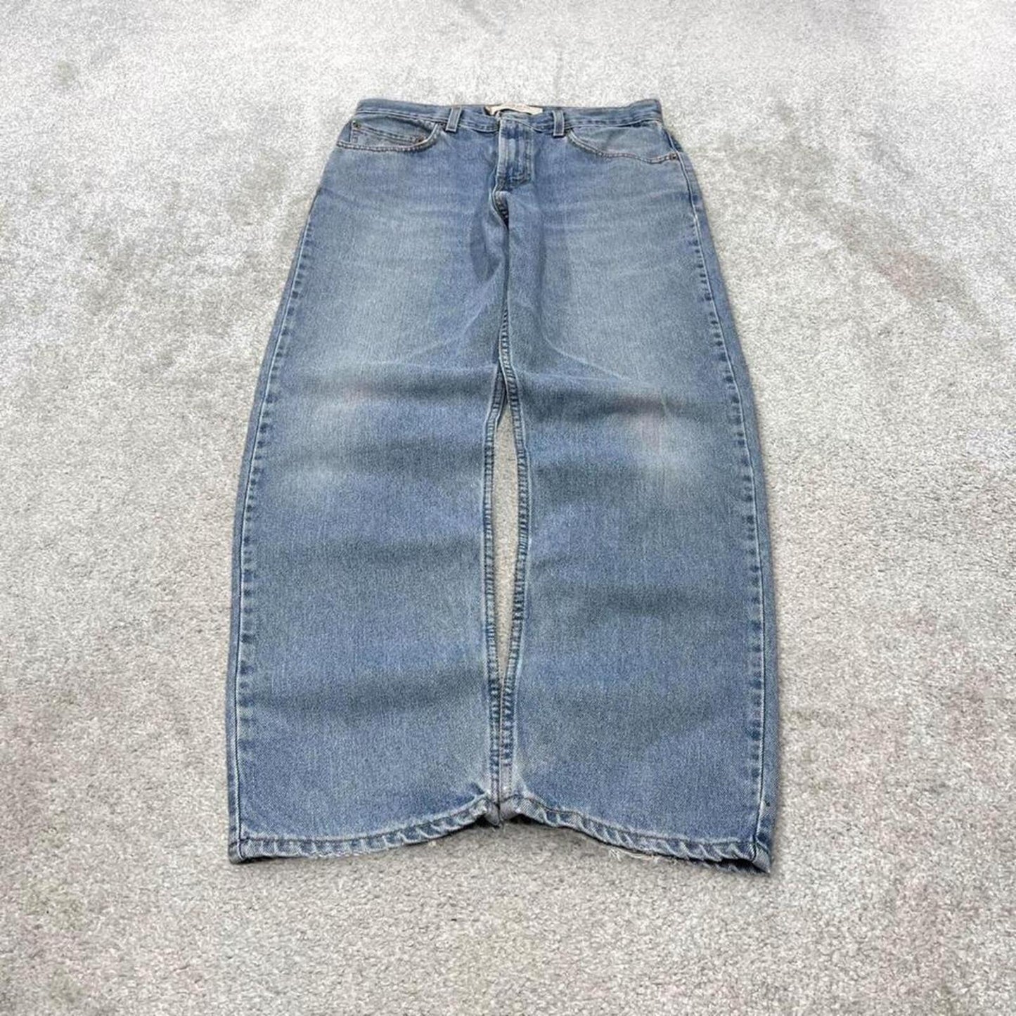 Y2k Levi's 505 jeans regular fit blue 100% cotton denim pants red tab logo