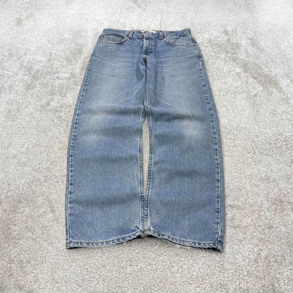 Y2k Levi's 505 jeans regular fit blue 100% cotton denim pants red tab logo