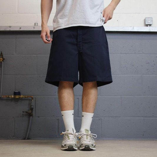 Vintage Dickies chino work shorts navy Loose twill chino style shorts wide leg