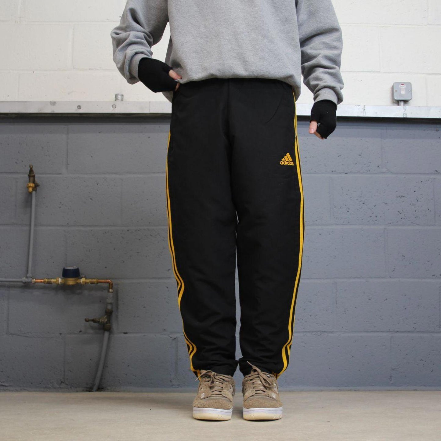 Vintage Y2K Adidas tracksuit bottoms black