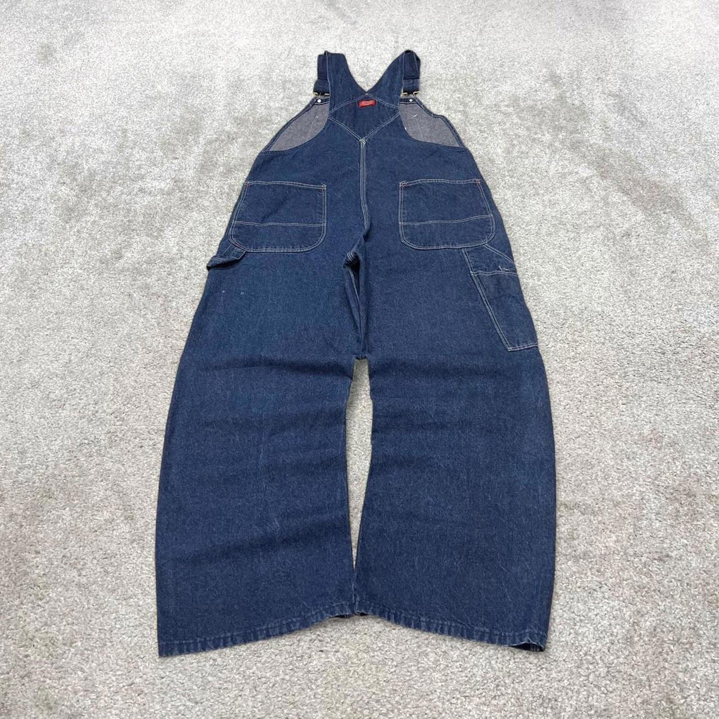 Dickies dungarees W38L30 USA blue mens denim overalls