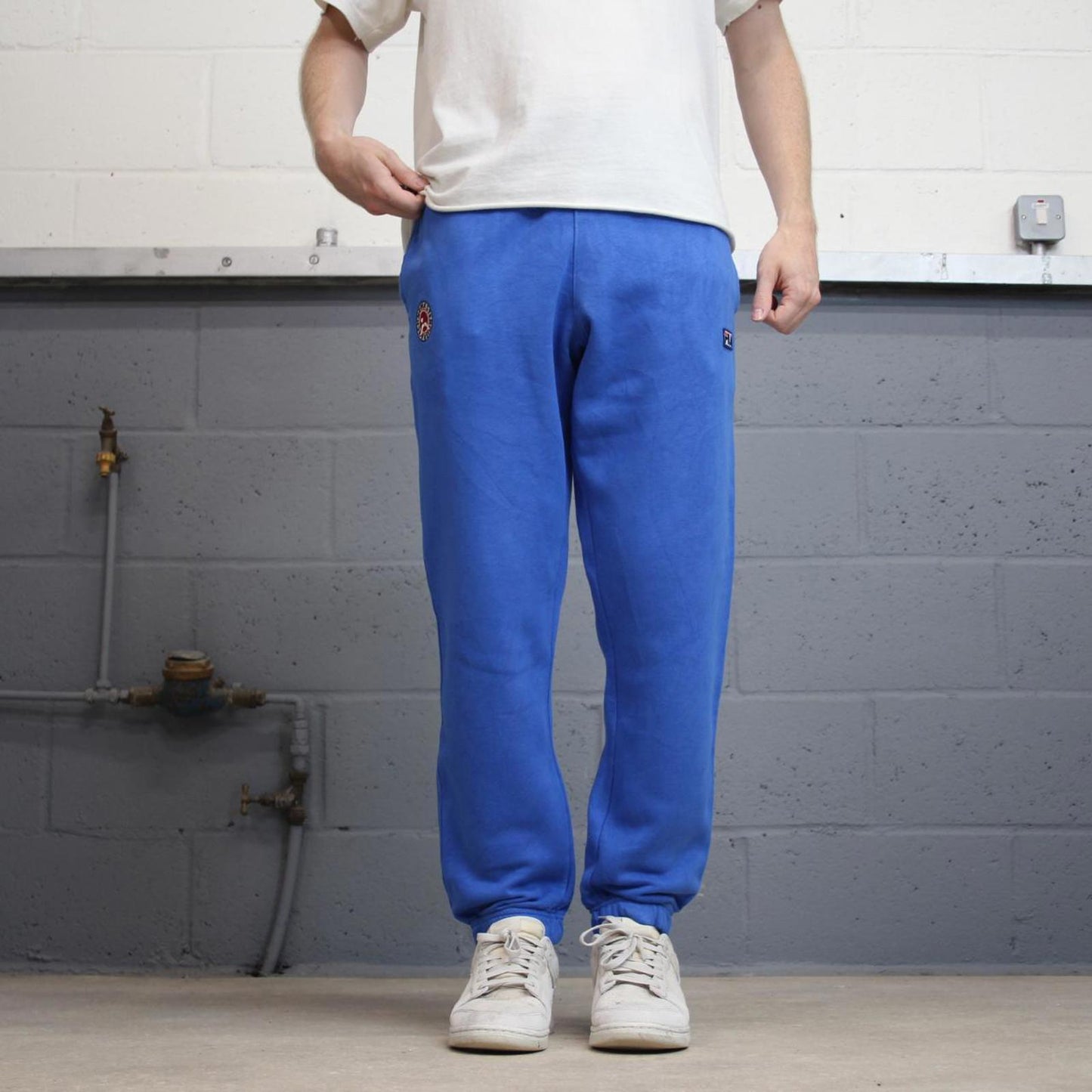 Vintage y2k blue FILA joggers S loose jogger sweatpants embroidered logos