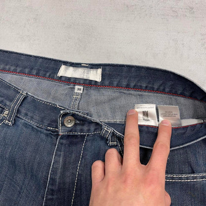 Mens baggy denim shorts W36