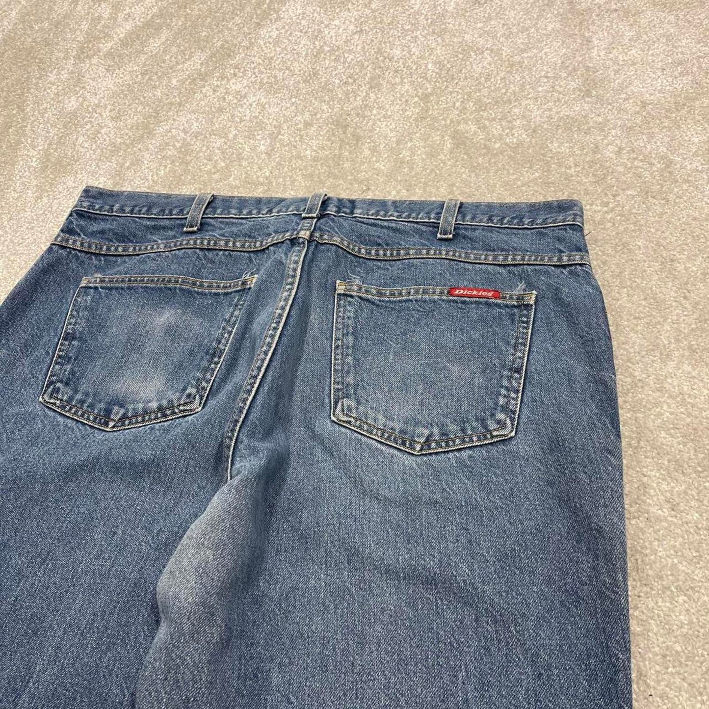 Vintage 90s Dickies jeans W38L32 00s skate style blue denim workwear pants American