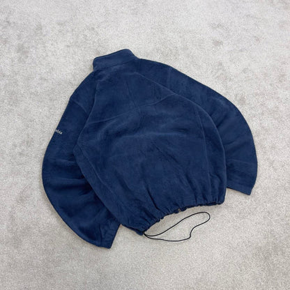 Navy Columbia technical zip up fleece Medium y2k style autumn adjustable waist
