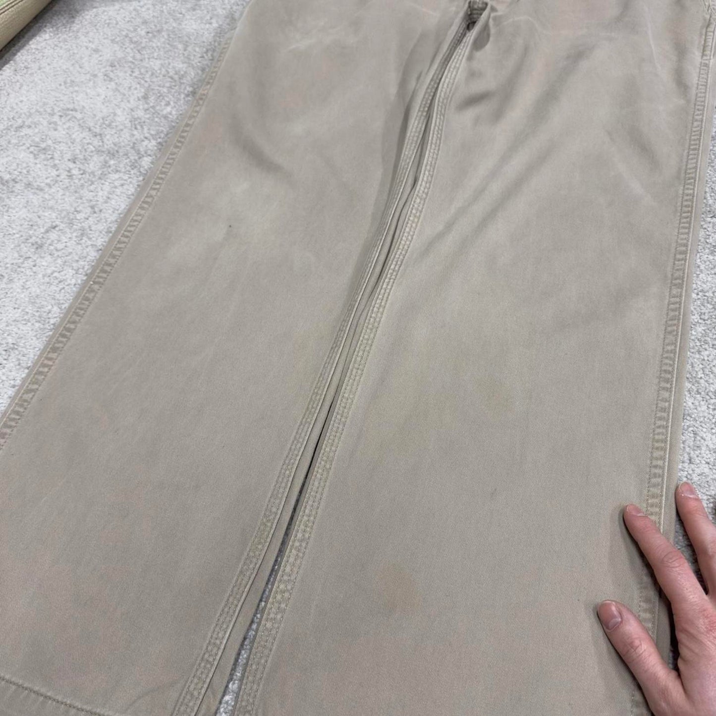 Y2K Carhartt carpenter pants beige Relaxed fit skate style workwear cargo pants