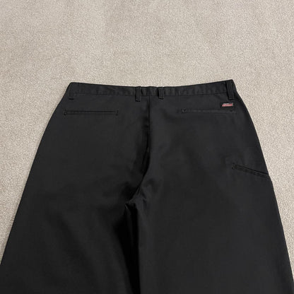 Dickies baggy double knee pants black W38L32 Loose fit chino skate work trousers