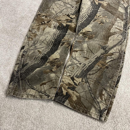 Wrangler Realtree camo jeans y2k khaki Straight leg hardwoods Realtree forest camouflage pants