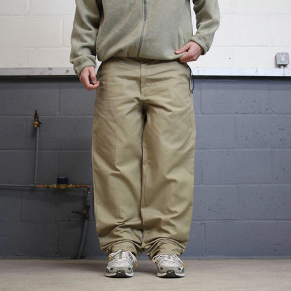 Y2k baggy work pants loose beige Chino style skater trousers Red Kap workwear patch logo