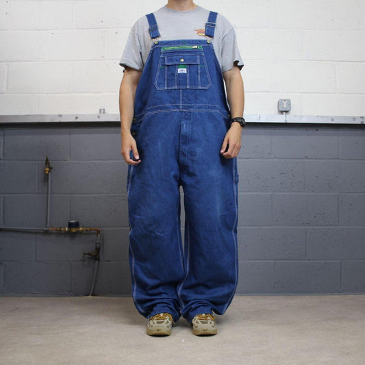 Baggy denim Dungarees vintage overalls blue Liberty workwear bib & brace utility