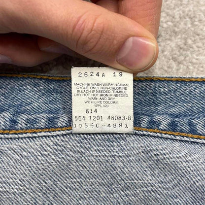Y2K Levi’s 550 jeans wide leg blue Loose relaxed fit denim pants red tab logo