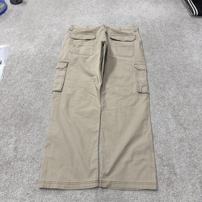 Wrangler cargo pants y2k beige W34L30 Straight leg skater work pants utility pockets