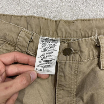 Carhartt baggy cargo shorts carpenter Khaki tan Loose fit canvas skater style work shorts