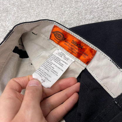 Y2K baggy Dickies cargo pants wide leg black Twill chino skate style work trousers