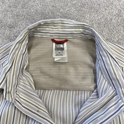 North Face striped short sleeve shirt white TNF Festival style surf check shirt