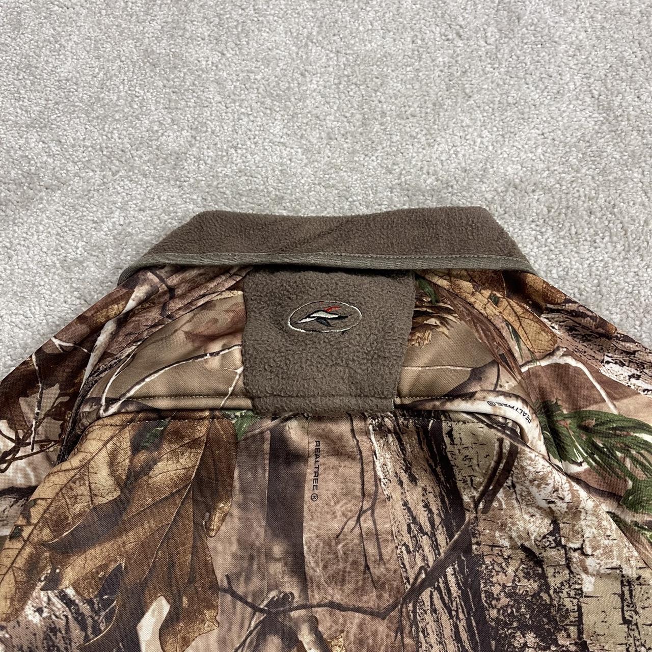 Realtree camo windbreaker fleece jacket brown Full zip y2k adjustable technical camouflage coat